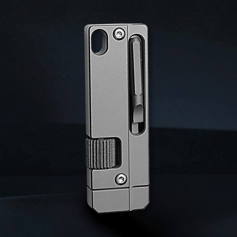 For EDC Titanium Alloy Multi Tool Adjustable Wrench Pocket With Bit Holder