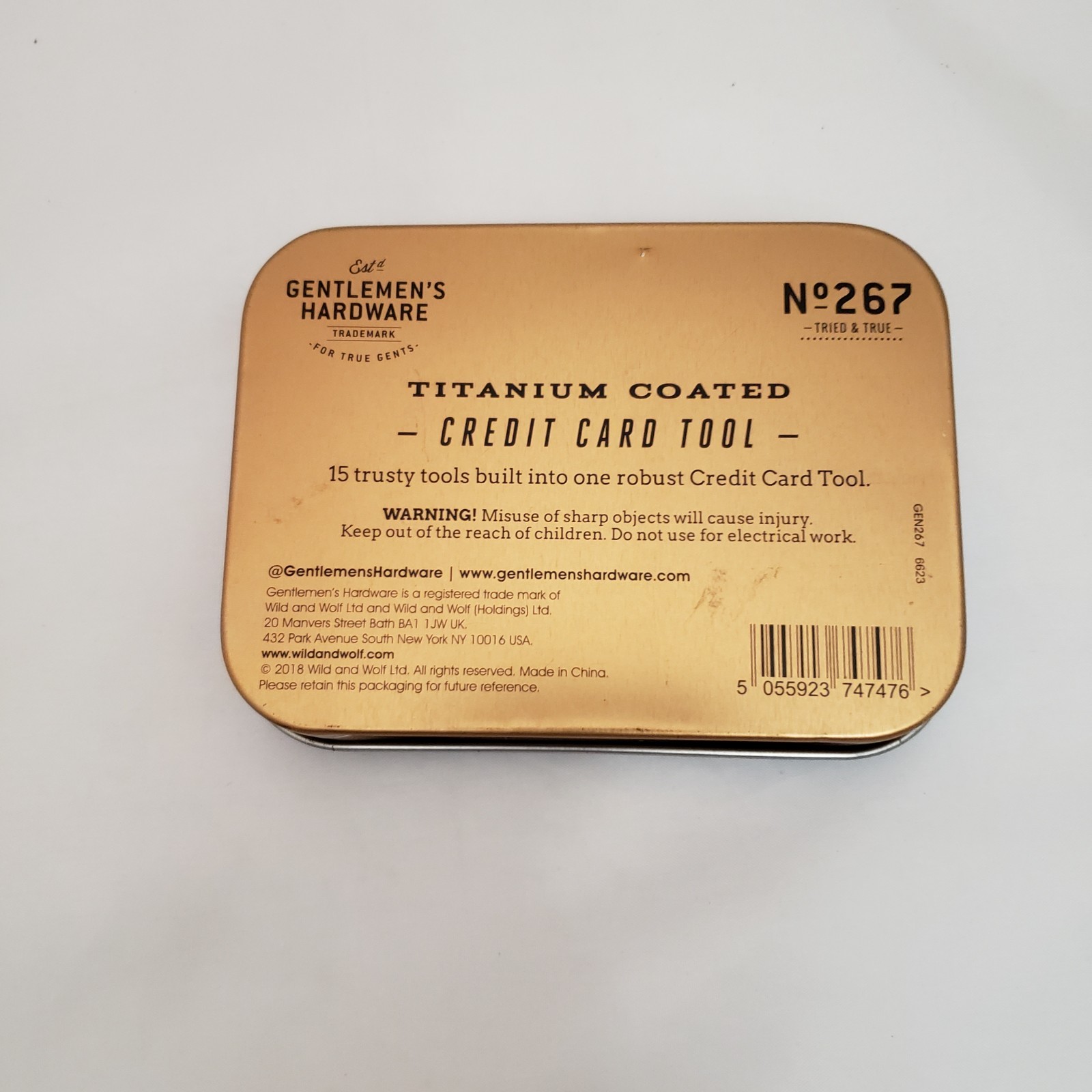 Titanium Coated Credit Card Multi Tool Gentlemen’s Hardware No. 267