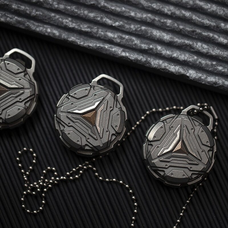 EDC Titanium Alloy Pendant Waterproof Case Portable Medicine Box Capsule Tools