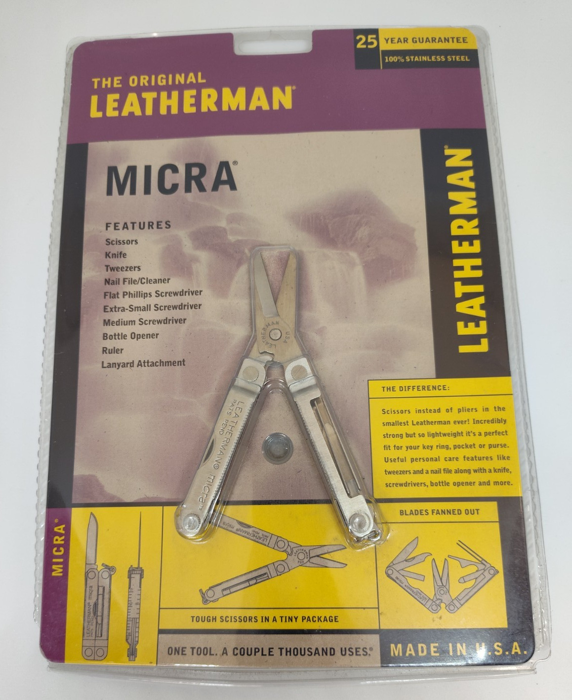 Leatherman Original Micra Made in USA Multitools w/ User Guide New & Sealed