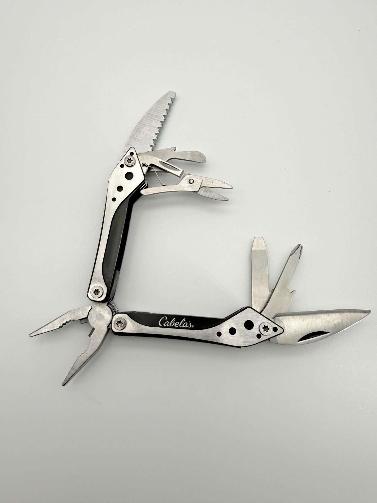 Cabela’s Multi Tool Pliers Knife Saw Scissors Screwdrivers Compact EDC