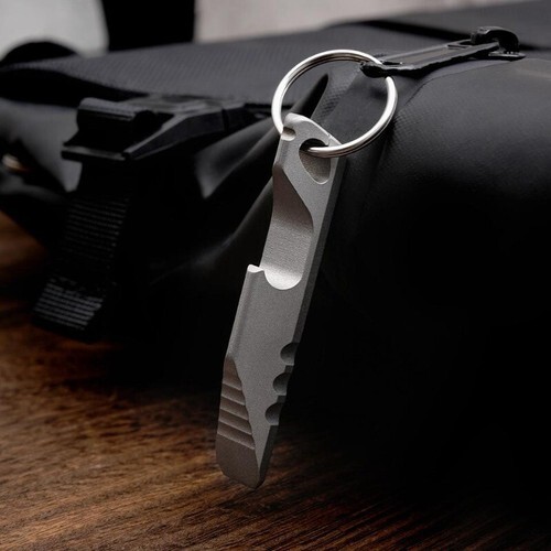 Mini Titanium Pry Bar Crowbar Bottle Opener Portable Keychain Multi Tools EDC
