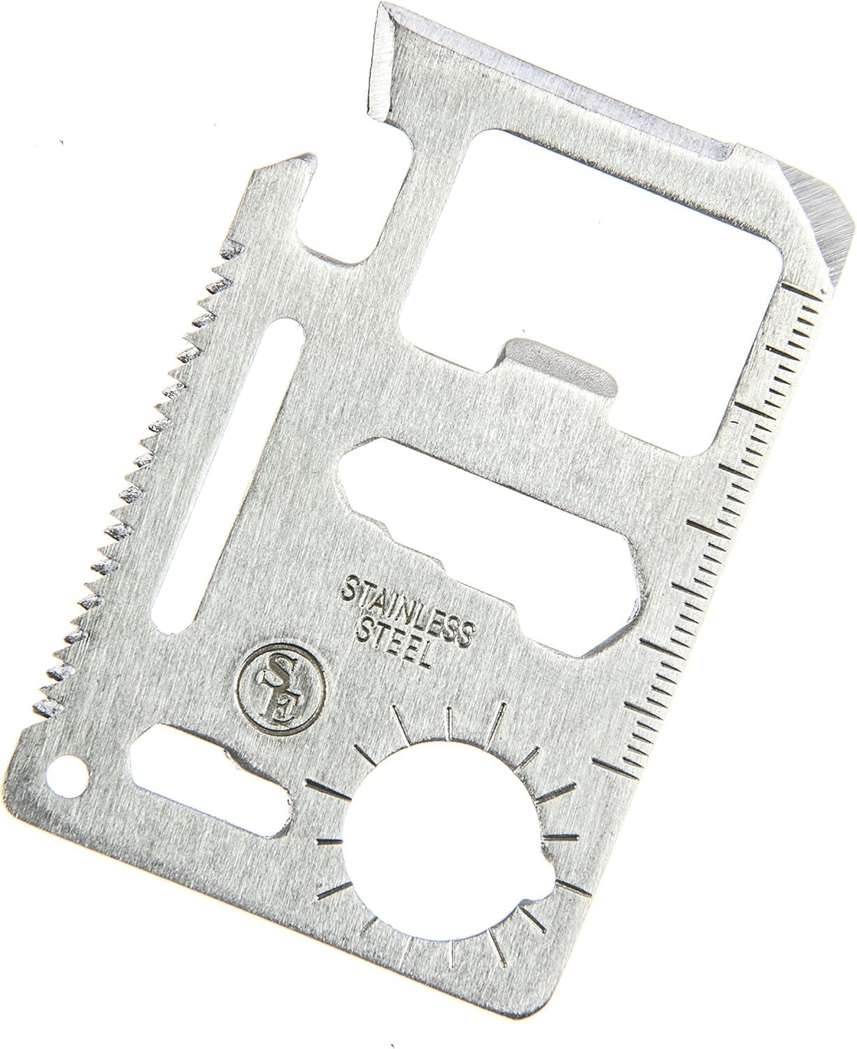 SE 11-Function Stainless Steel Survival Pocket Tool Compact Multi-Tool W Case