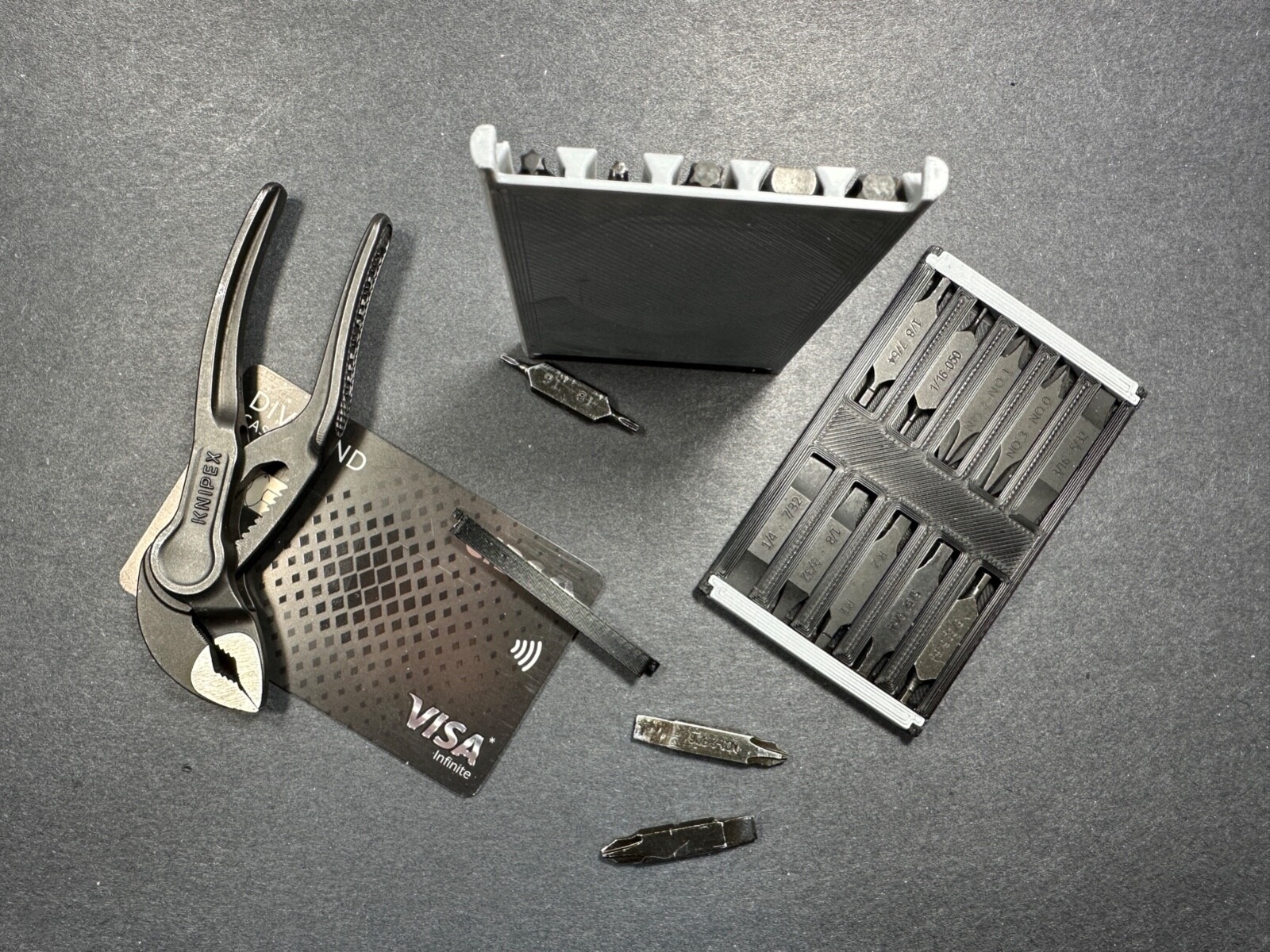 Leatherman flat bit holder for wallet or pocket