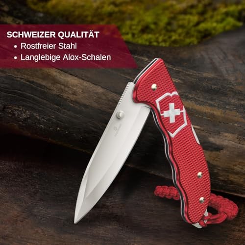 Victorinox Evoke Alox Swiss Army Knife Featuring a Foldable Blade with Thumb