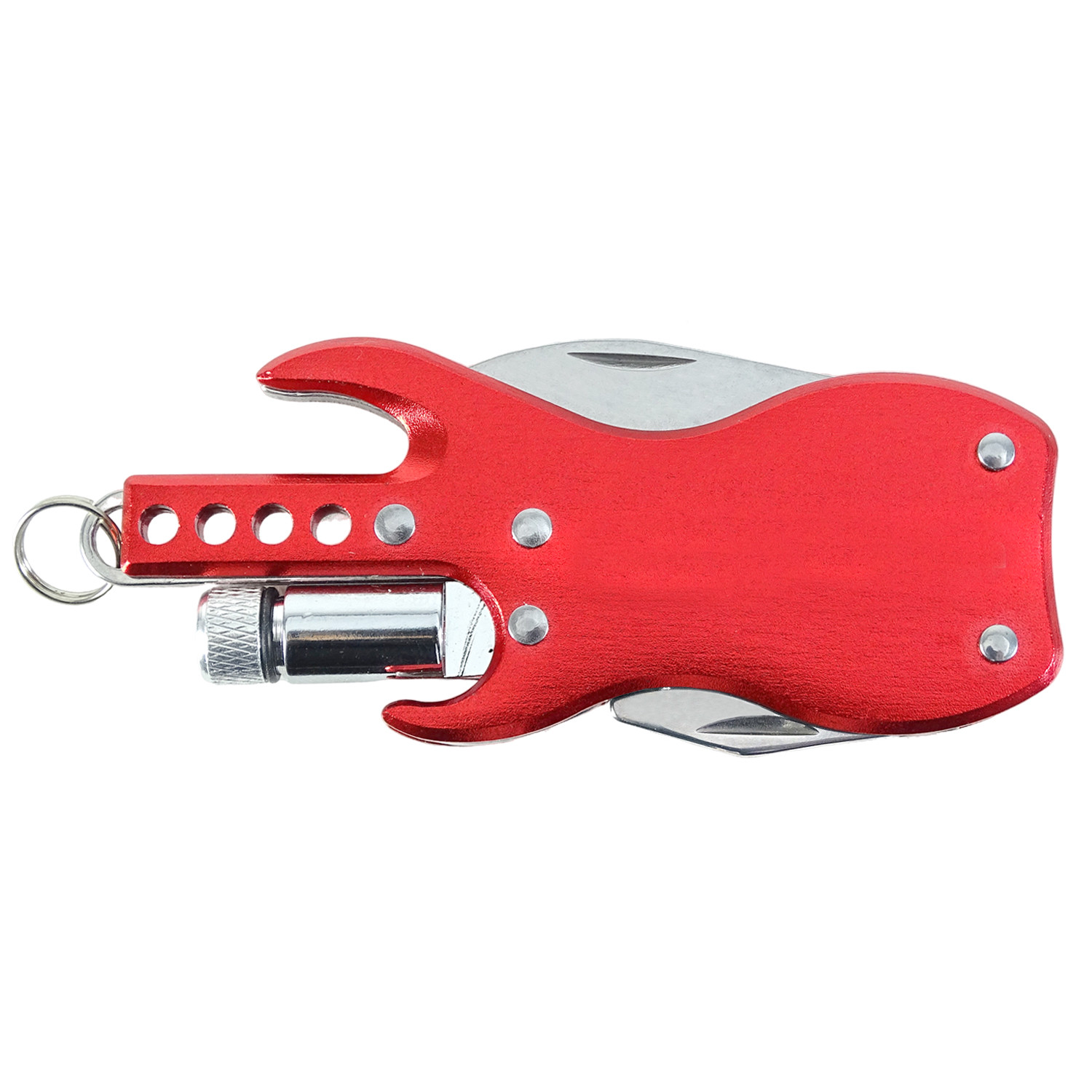 keepdrum KDMT-RD Multi Tool Keychain Guitar Red