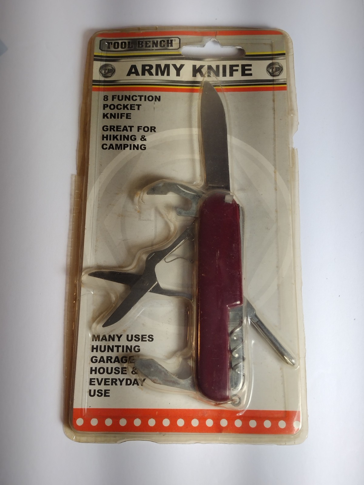 Army Knife~ Tool Bench ~8-in-1 Multitool Pocket Knife~New In Package