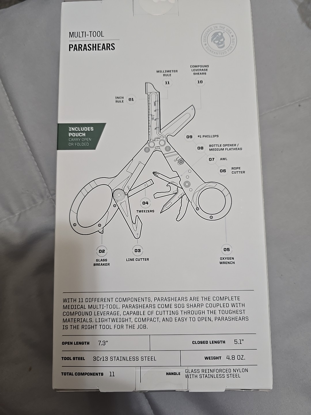 SOG Parashears Multi-Tool Stainless Steel Trama Shears