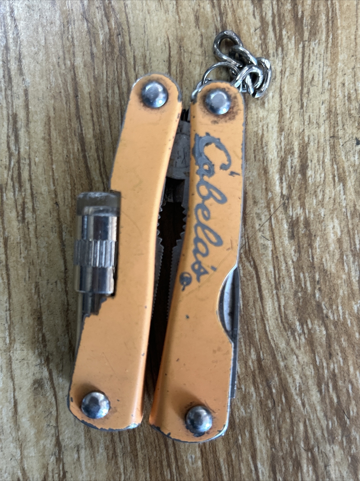 Cabelas Orange Mini Multi-Tool With LED Light Tool