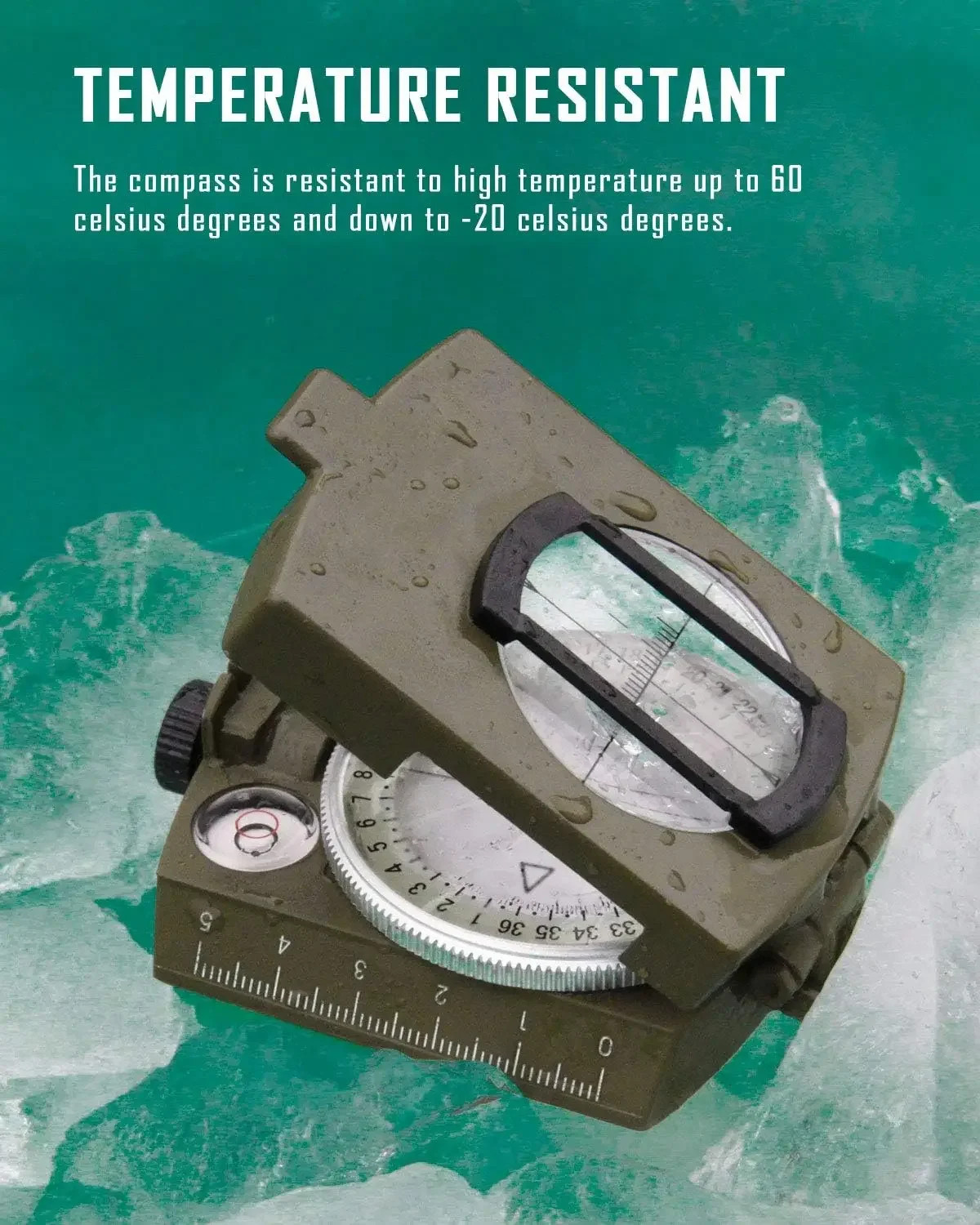 New Compass For Camping,Portable Waterproof Impact Resistant Compass for Hiking