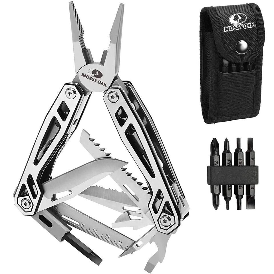MOSSY OAK Multitool 21-in-1/19-in-1 Stainless Steel MultiTool Plier Pocket Knife