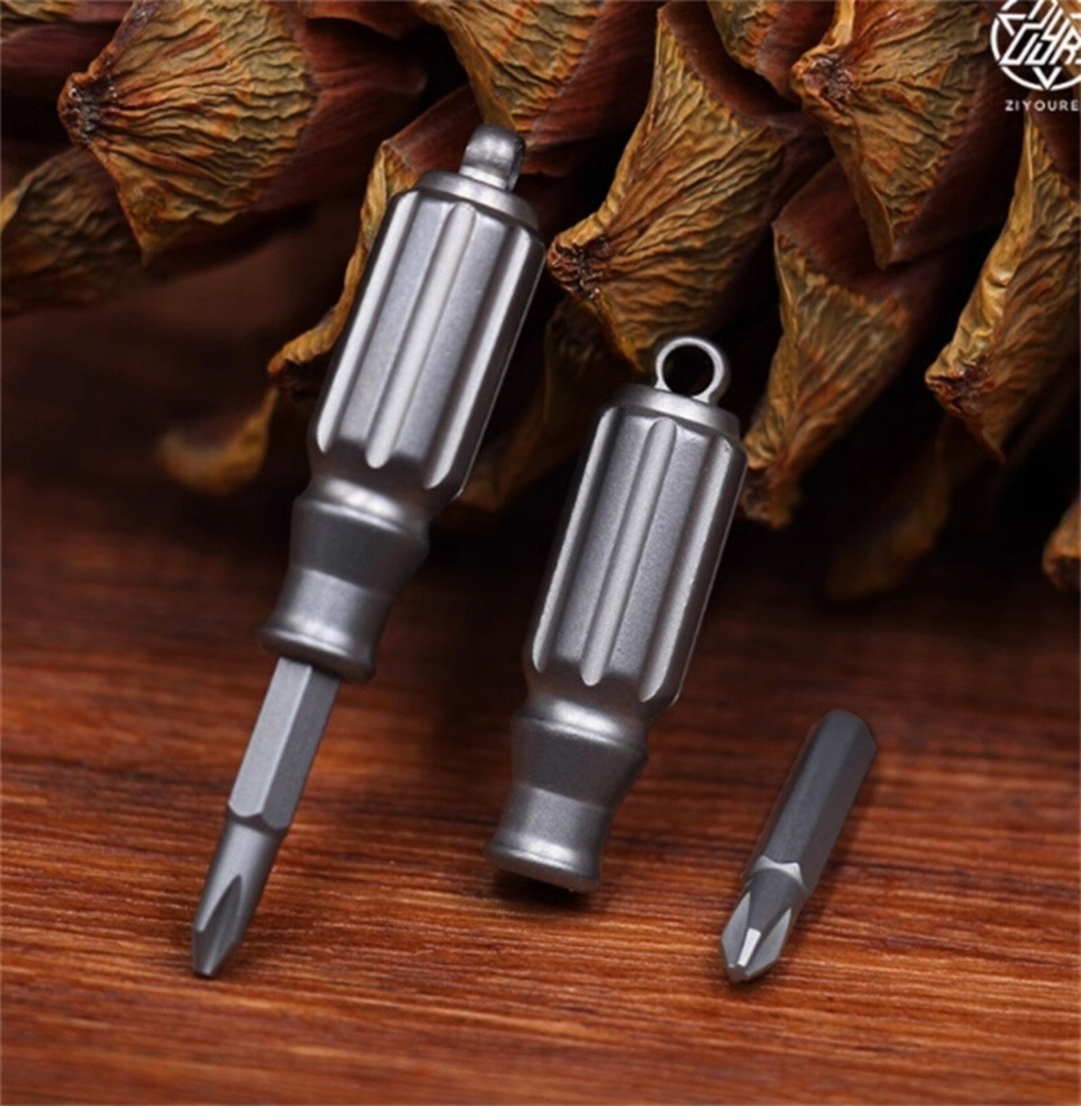 Mini Titanium EDC Portable Outdoor Pocket Multi Tools S2 Steel Screwdriver