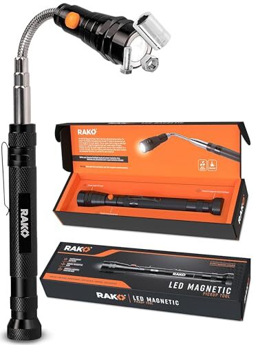 Magnetic Pickup Tool Gifts for Men – Telescoping Magnet with LED Flashlight