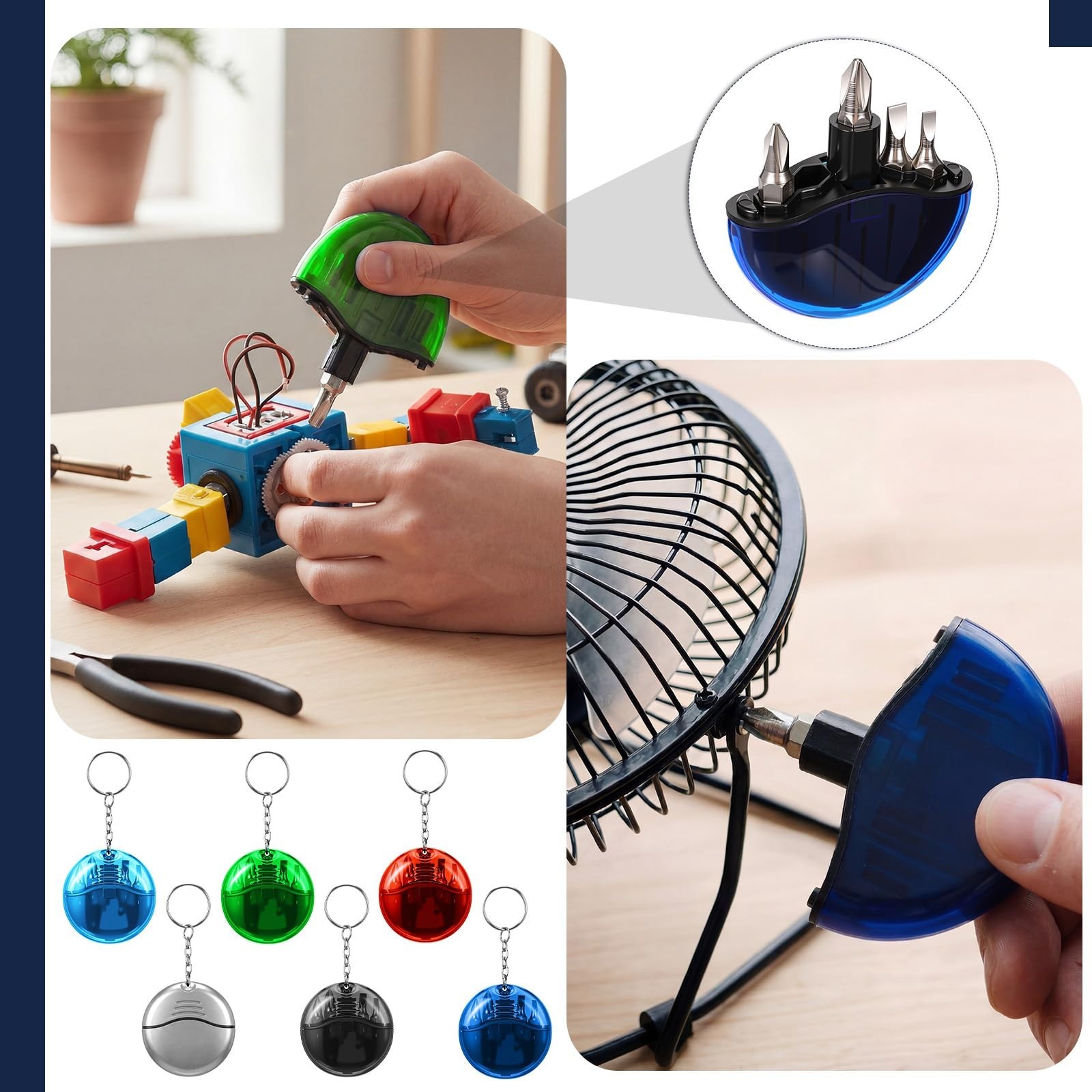 18 Pcs Multi Screwdriver Keychain Tool Set – Portable Gifts for Men, Dad, Husban