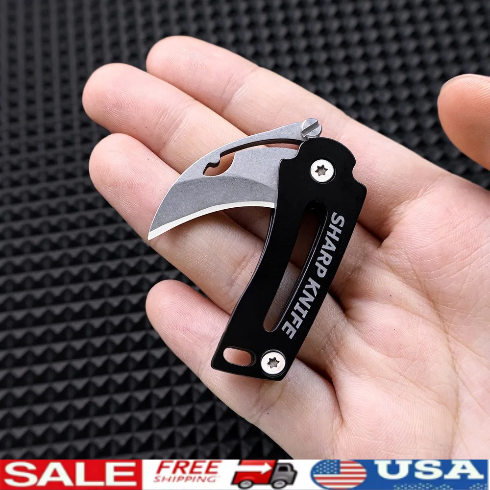 Mini Folding Keychain Utility Cutter Portable Outdoor EDC Pocket Tool
