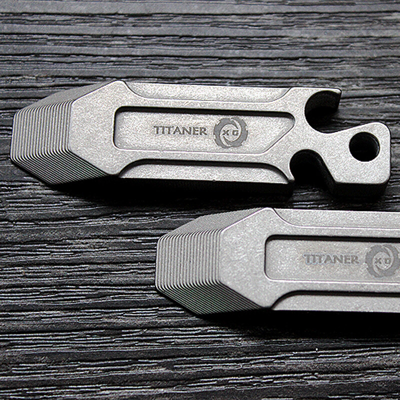 TITANER Titanium Alloy Pocket Pry Bar Crowbar Camping Opener EDC Multi Tools