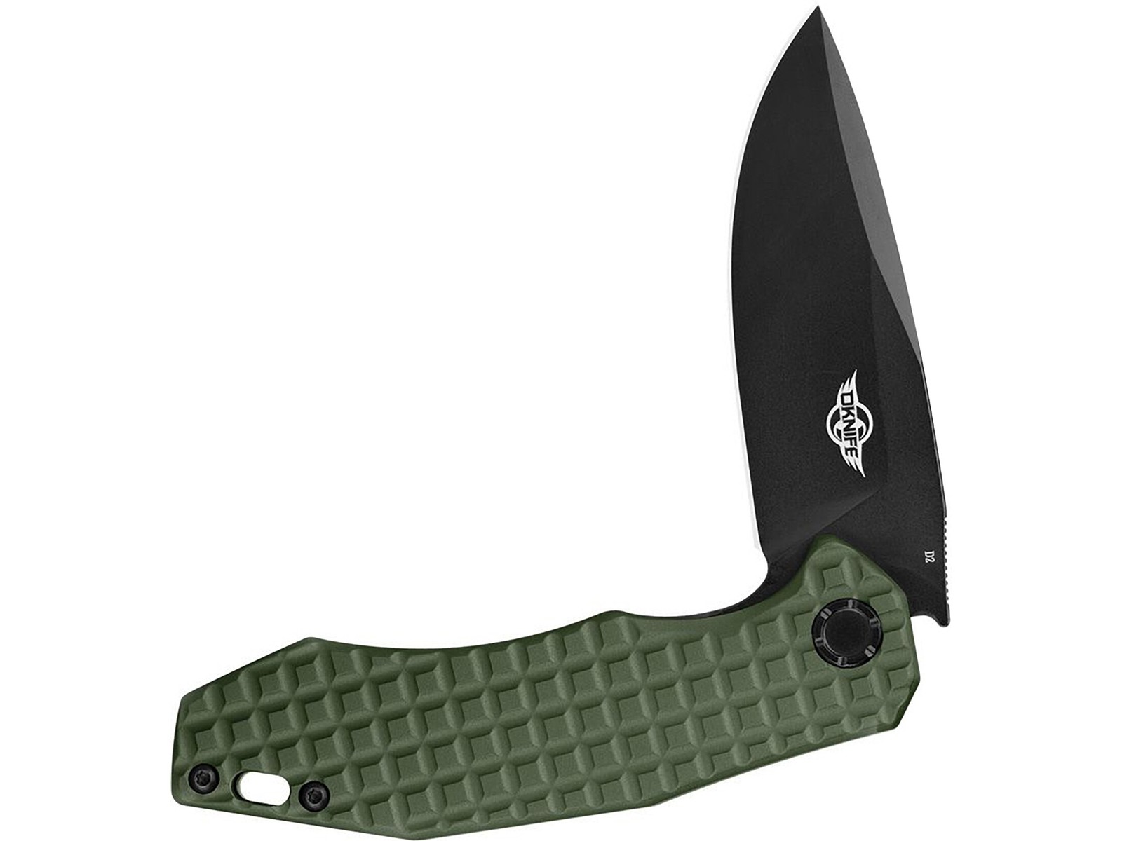 Oknife Spurdog Assisted Opening Pocket Knife 3″ Drop Point D2 Black Blade