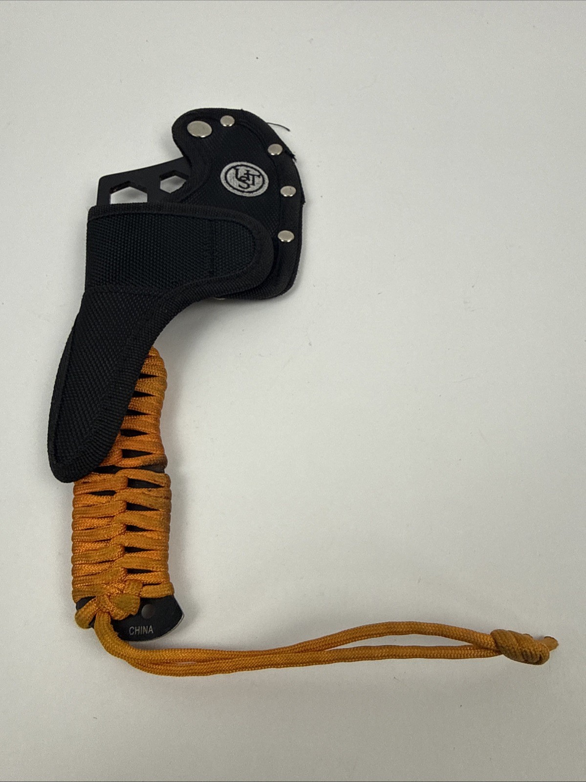Used UST Survival Axe Hatchet Tool Paracord Handle Hex Wrench Bottle Opener
