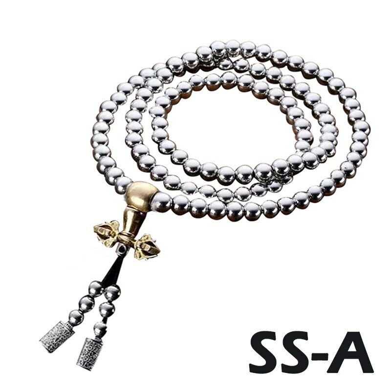 Kung Fu 108 Buddha Bead Bracelet Stainless Steel Chain Tactical Chain Whip