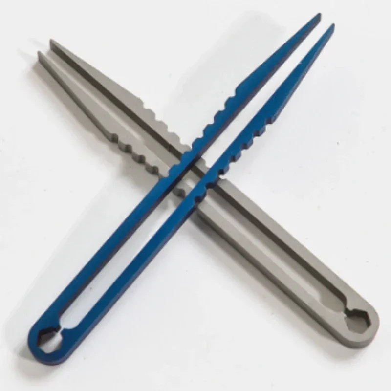 1Pc Tweezers Titanium Lightweight Pickup Clamping Multi-Purpose Gadget Professio