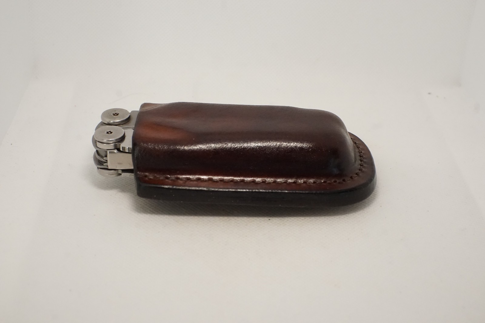 Leatherman wave plus leather sheath handmade dark brown color. Sheath only.