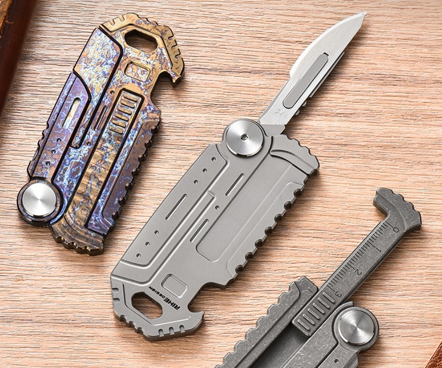 Titanium Alloy EDC Keychain Multi Tool Survival Gear