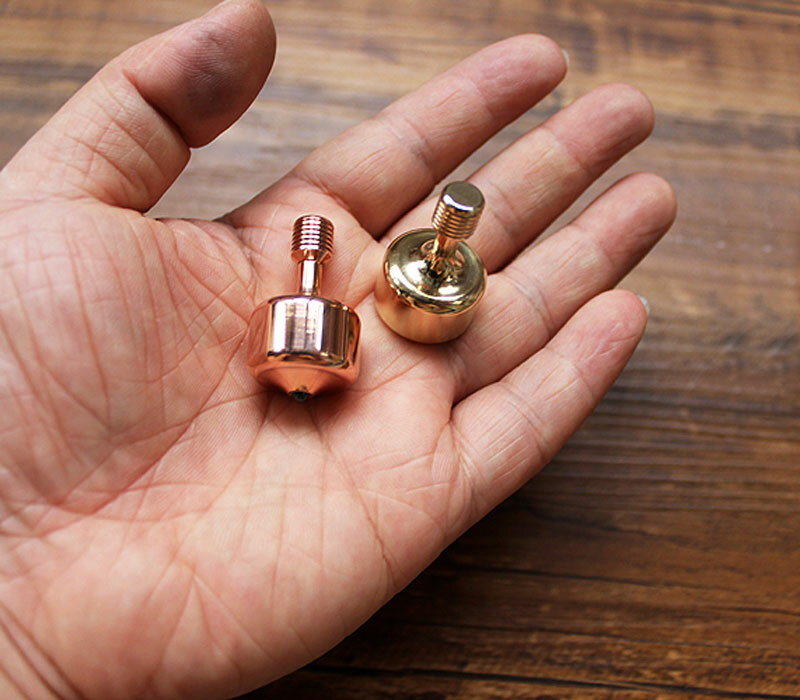 Handmade Solid Brass Precision EDC Toy Spinning Top Professional Ceramic Bead