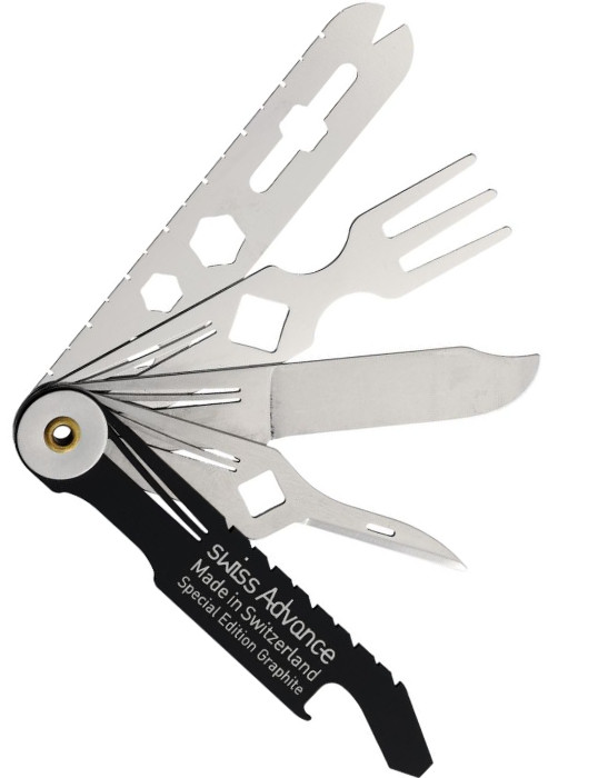 Swiss Advance CRONO N5 Multi Tool With Cheese Knife Wing-Nut Opener And Tools
