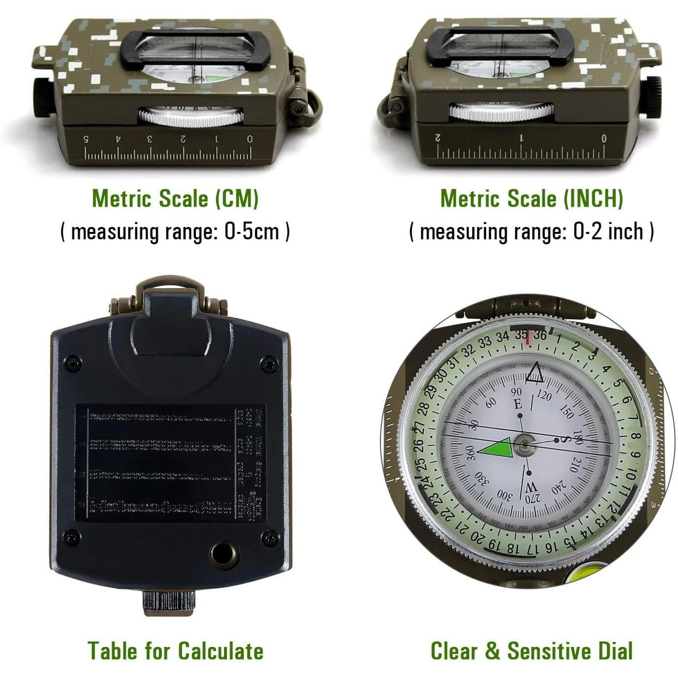 New Compass For Camping,Portable Waterproof Impact Resistant Compass for Hiking