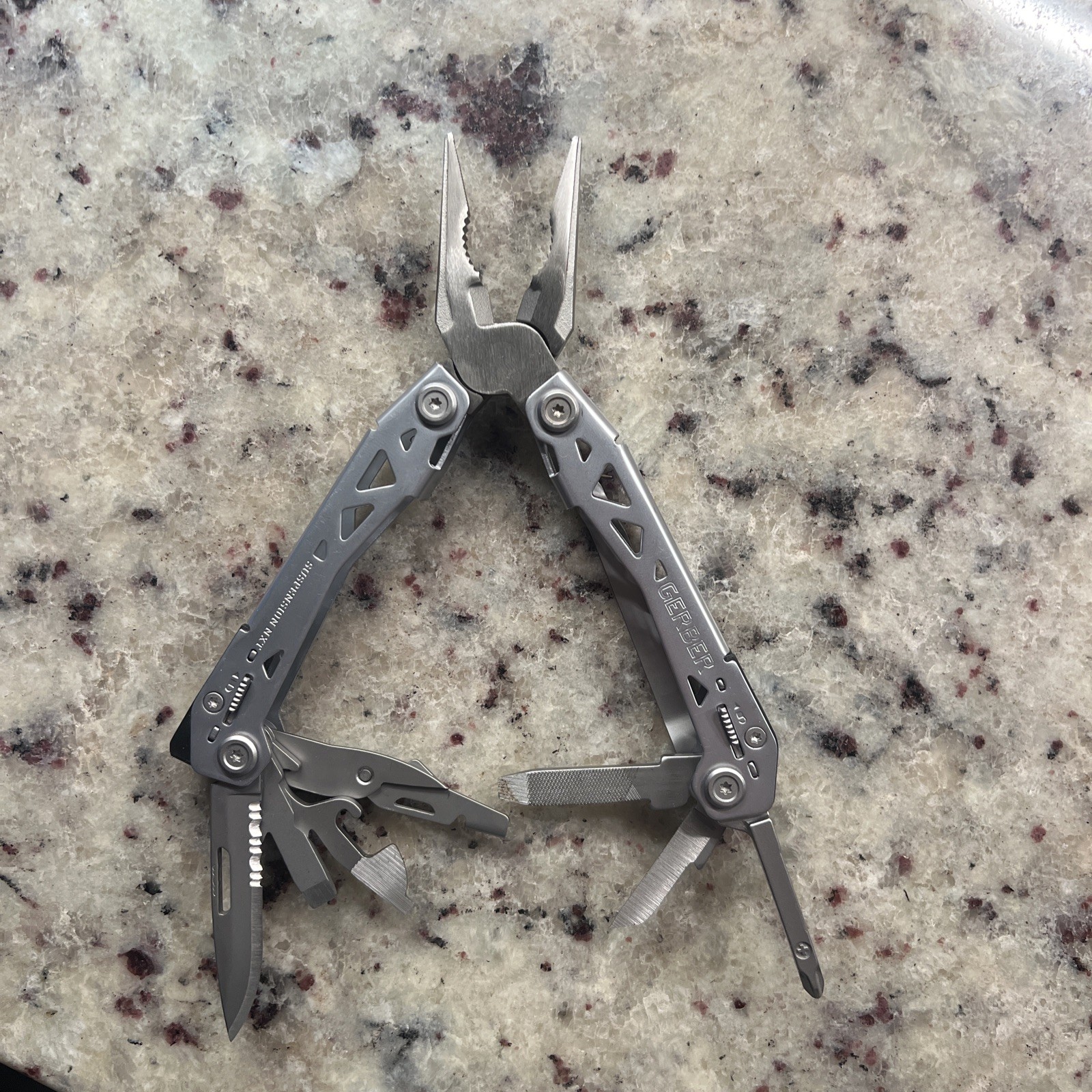 Gerber Suspension NXT 15-in-1 Silver Multi-Tool With Pocket Clip