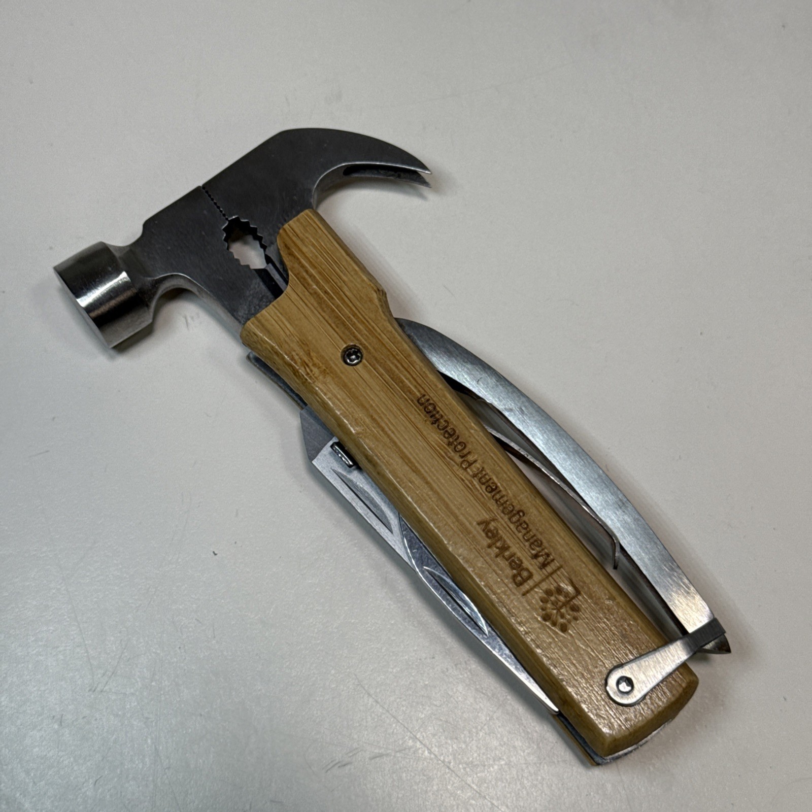 Wood and Stainless Hammer Tool 12-IN 1 Multi Tool Wood Handle