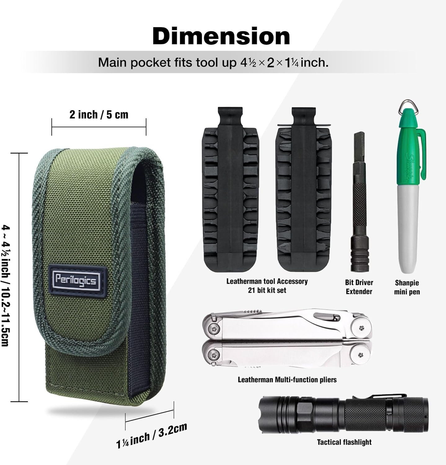 Magnetic Tool Sheath for Leatherman – Nylon Belt Pouch Fits Wave Plus, Wingman,