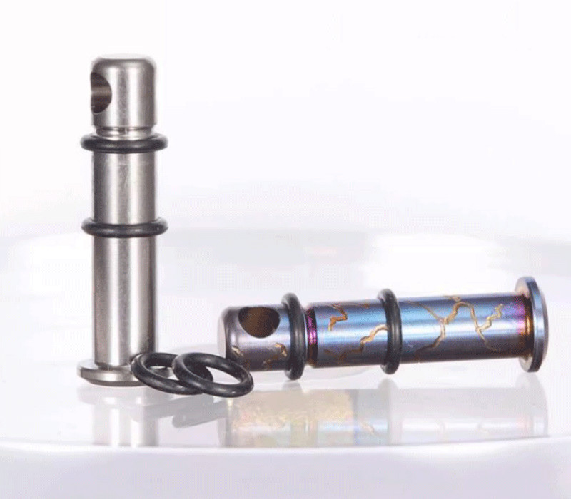 Titanium Lanyard Bead Bolt Holder Keychain Necklace Pendant DIY with Split Ring