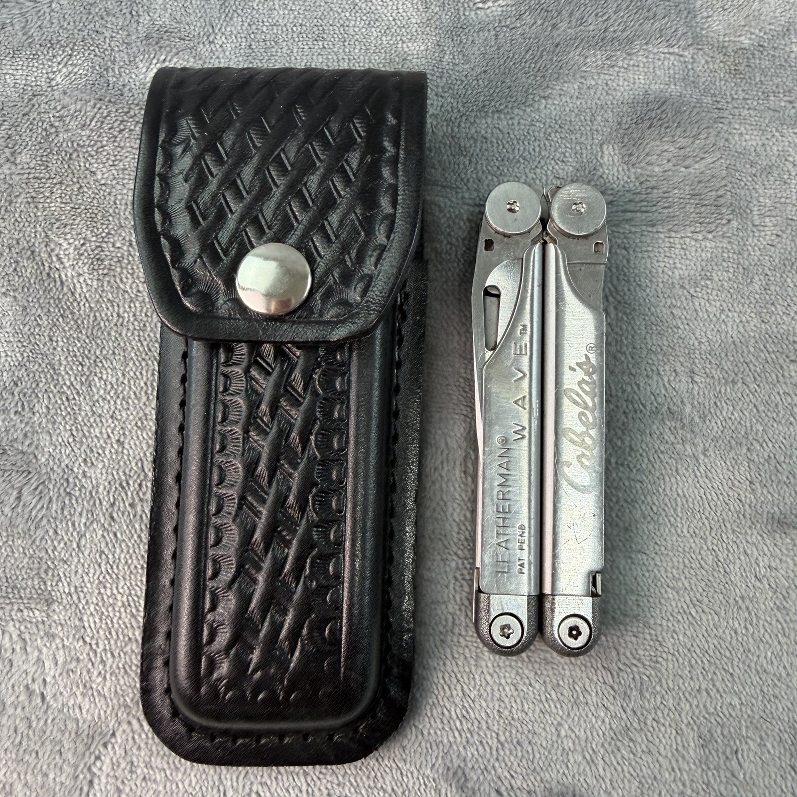 Vtg Leatherman Wave Original Multi Tool Dated 11 98 CABELA’S w New Sheath B455