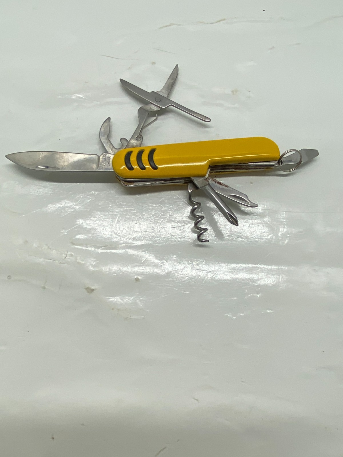 Swiss Army Style Knife Multi Tool Horizon Forest Promo Yellow Pocket Knife
