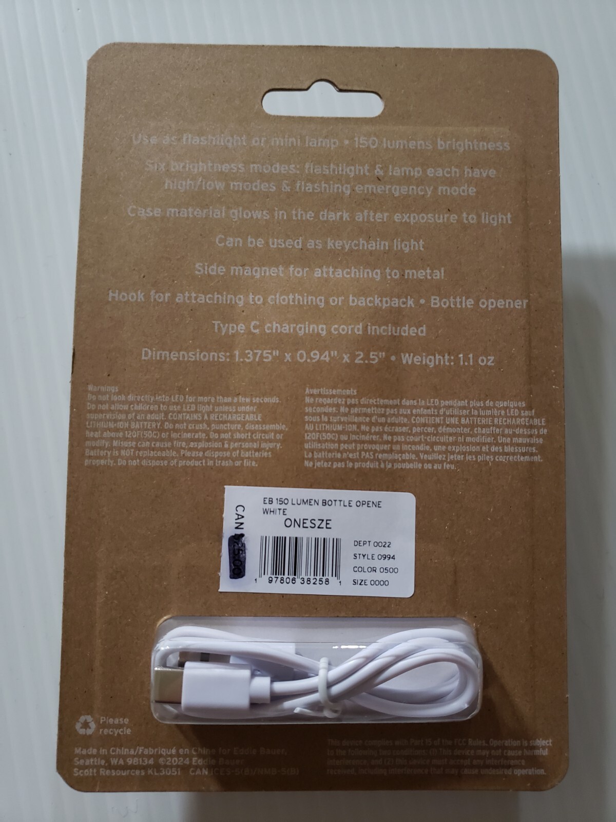 New Release – Eddie Bauer Bottle Opener Keychain Light LED Flashlight Emergency