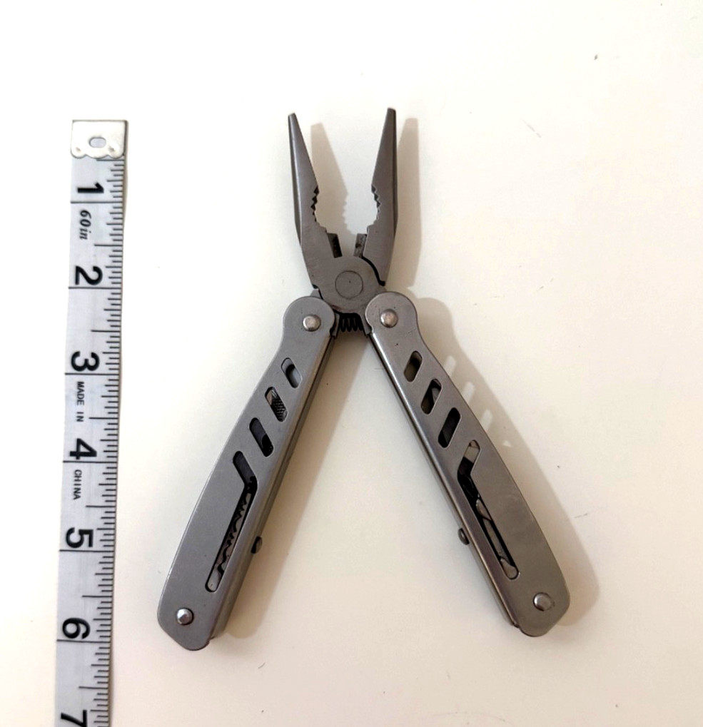 Ozark Trail Multi Tool Pliers Stainless Steel Folding Knife + Nylon Sheath Camp