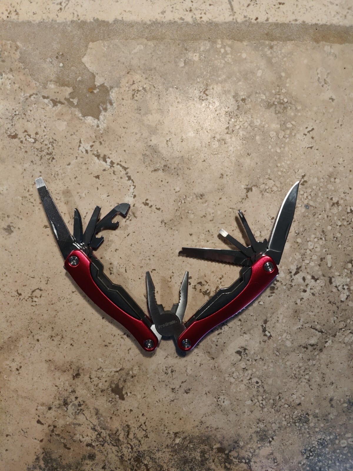 PRO-GRADE Red 9 in 1 MULTI-TOOL great for on the go!