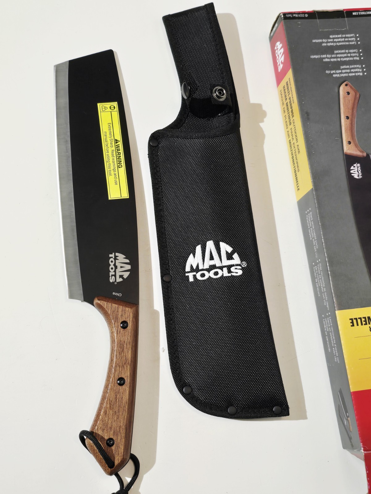 NEW MAC Tools 16″ Nata Axe Hatchet with Full Tang Handle & Nylon Carrying Case