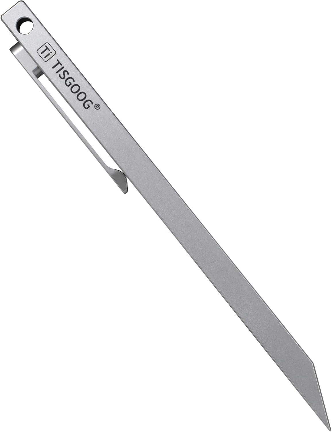 Titanium Pry Bar, 5 Inch Long Pry Bar, EDC Pocket Tool with Clip, Lightweight