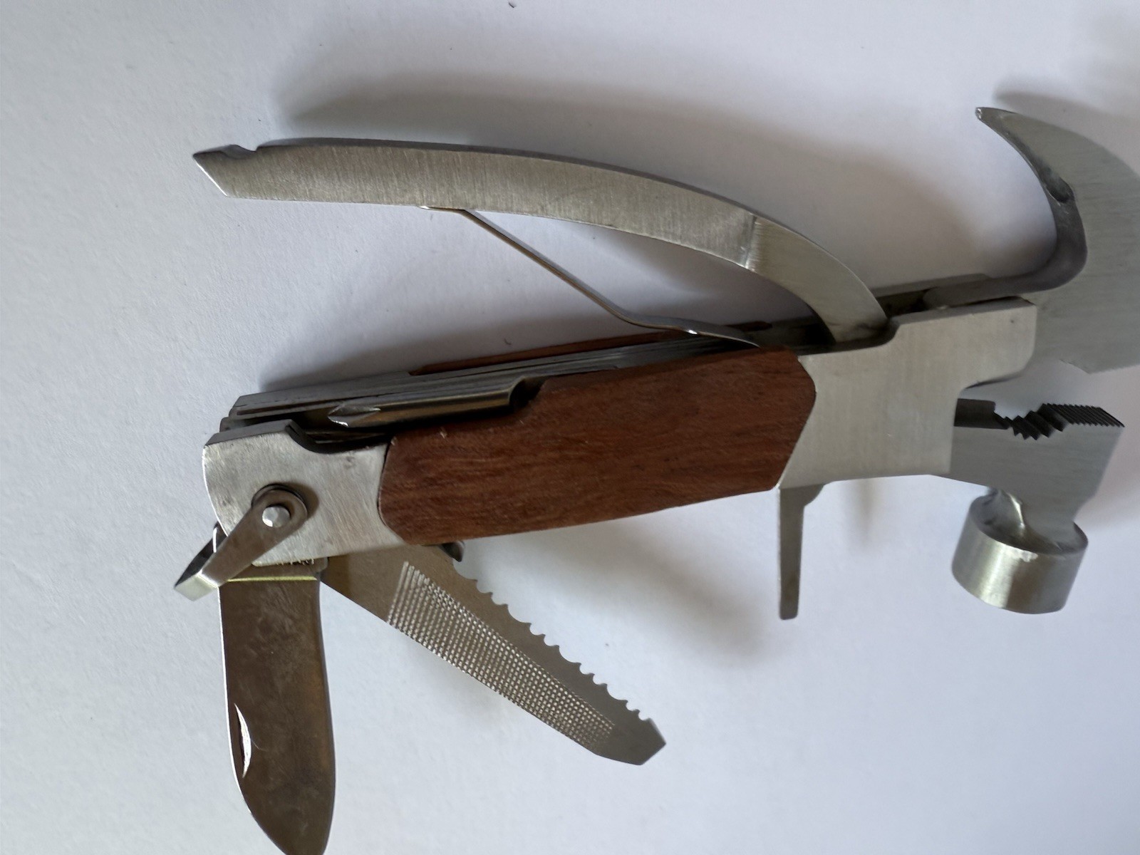 SHEFFIELD TOOLS, Hammer-Multi-tool. 14-in-1. Stainless & Wood. Nice.