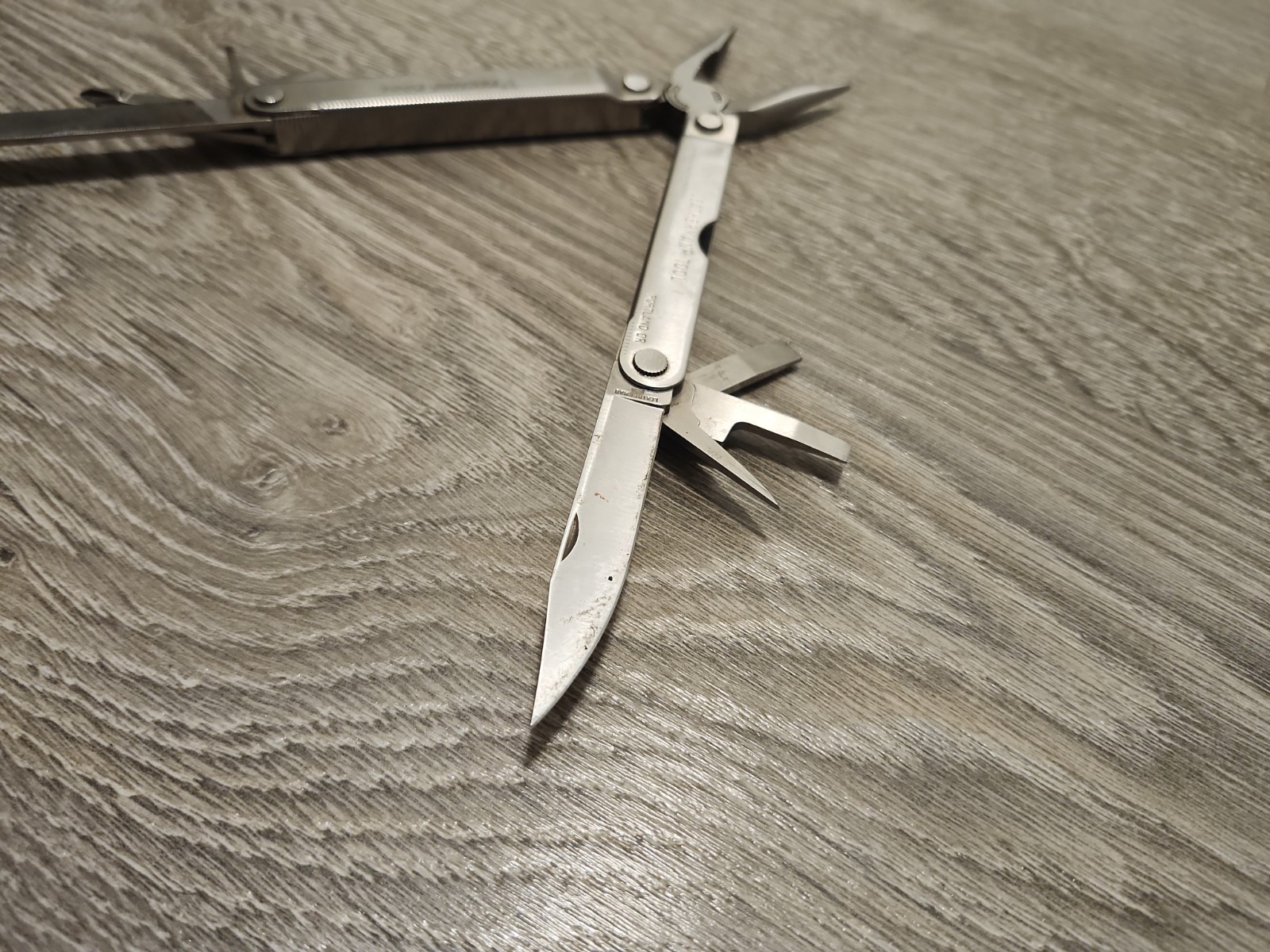 Leatherman Tool – Used, Stainless Steel, Good Condition, Older Model, With Pouch