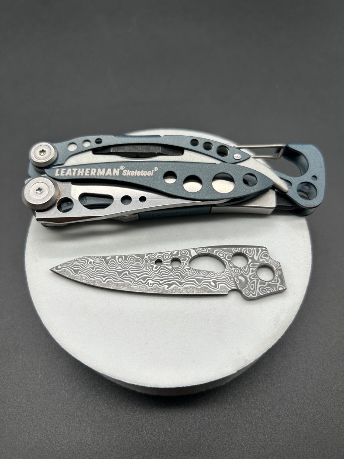 VG10 Damascus Blades for Leatherman SKELETOOL – MAIN KNIFE EDC UPGRADE