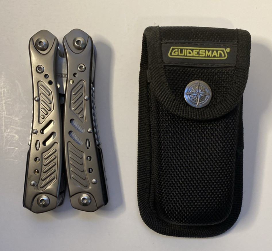 Guidesman Multi Tool Pliers Knife w Sheath Folding Stainless Steel
