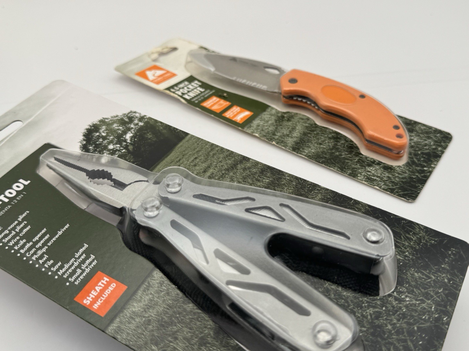 Ozark Trail 12 in 1 Multi Tool W/ Sheath & 6.5 Inch Pocket Knife *BRAND NEW!*