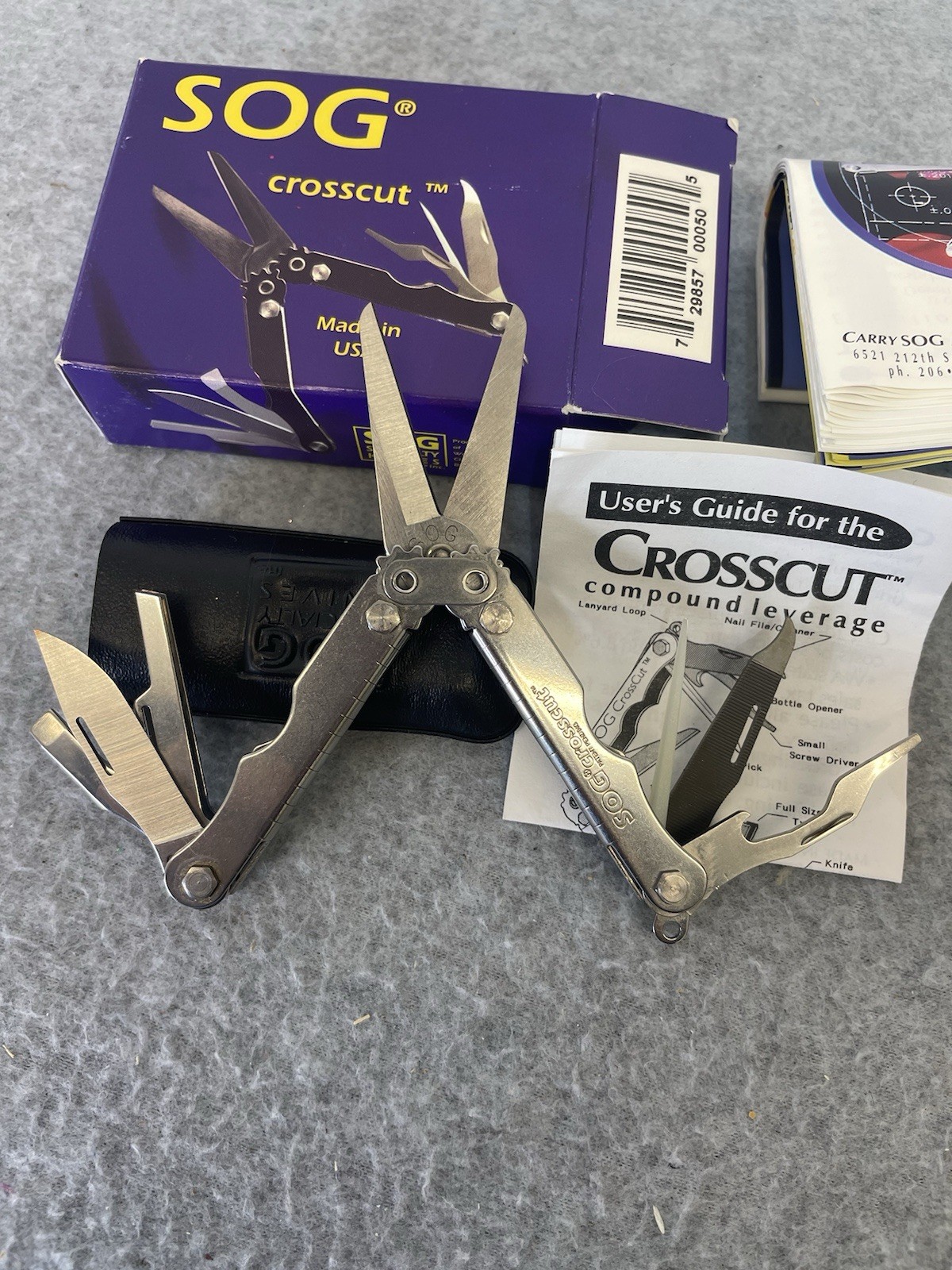 SOG Crosscut Tools Multi Tool 1980’s New In Box Made in USA