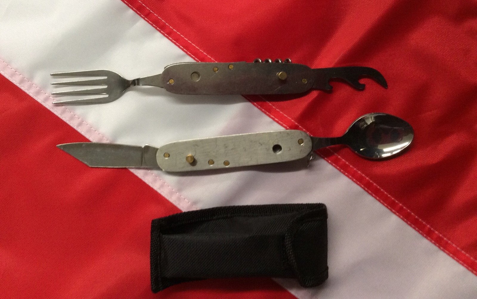 Fork knife spoon corkscrew canopener emergency prepper bug out bag MayDay camp