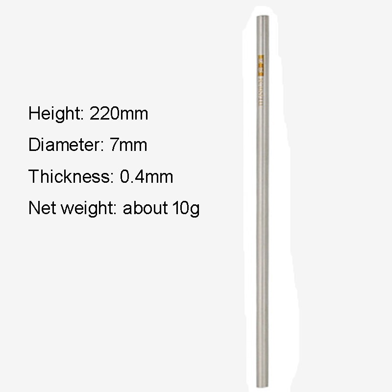Titanium Alloy Drinking Straw +Cleaning Brush Portable Outdoor Tableware EDC