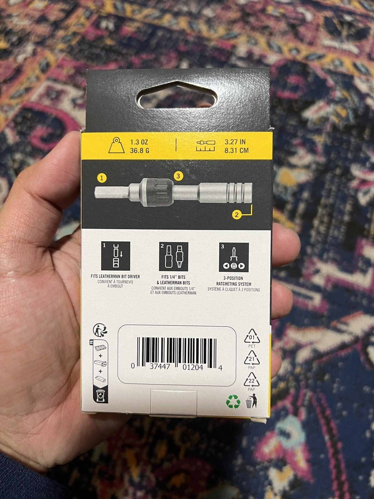 Leatherman Ratchet Driver 1/4 Hex Bit 931030 BRAND NEW IN BOX