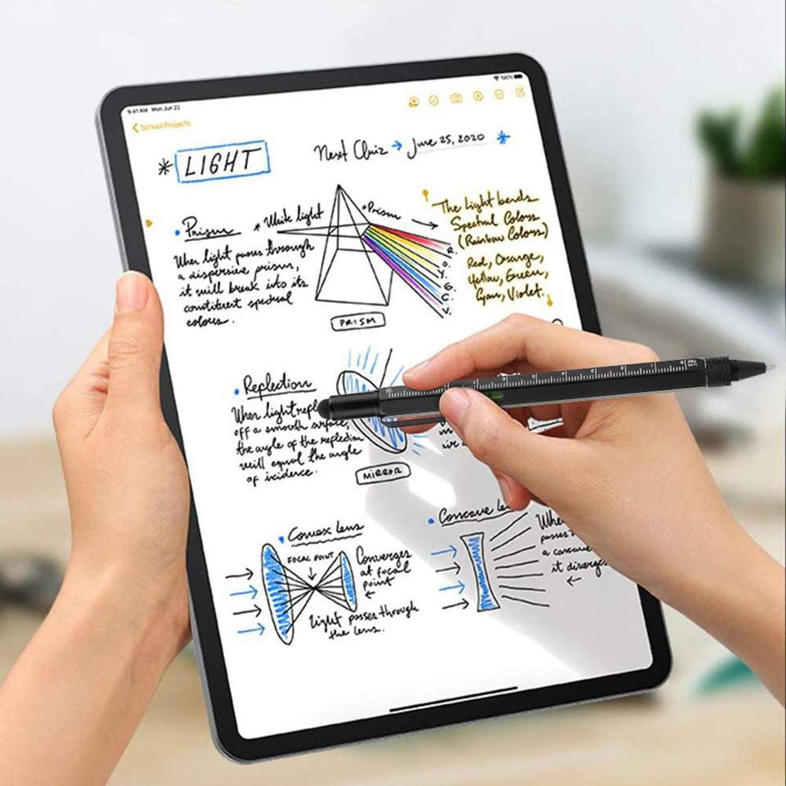 9 In 1 Multi Tool Pen, LED Light Emitg Pen Bottle Opener Touch Pen Gifts Unique